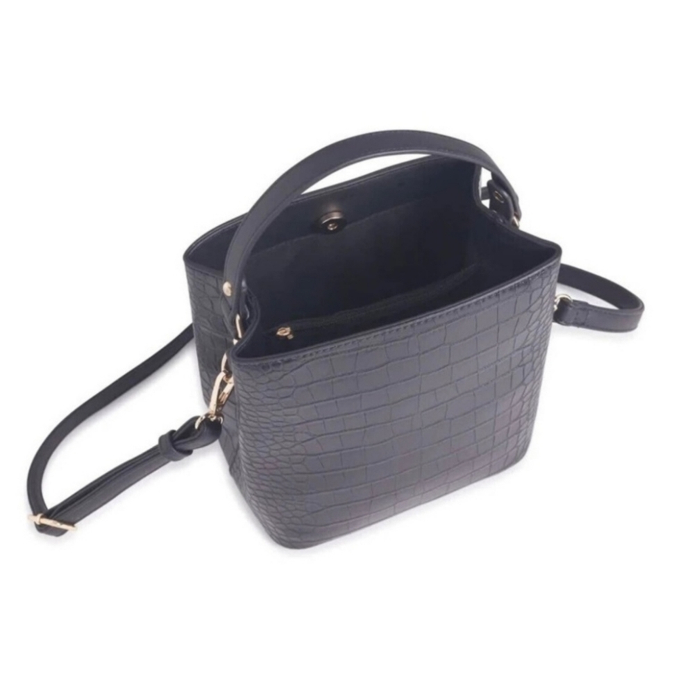 All of the Above AOTA Elena Black Bucket Bag NWT - Picture 5 of 8